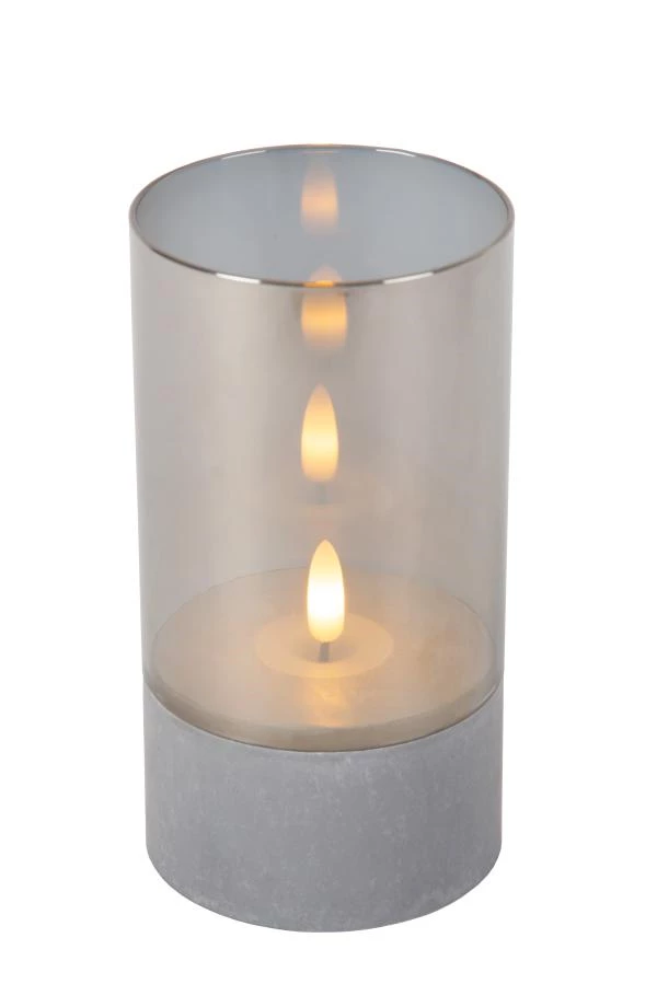 Lucide VELAS - Lámpara de mesa - Batería/pilas - Ø 8 cm - LED - 3x0,2W 2700K - Ahumado - Set de 3 - detalle 3